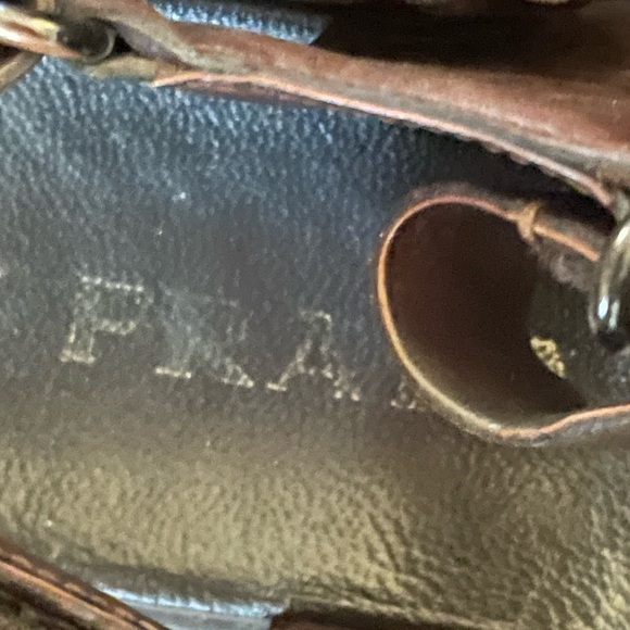 Prada Leather Sandals Adjustable Ankle Straps Y2K - Picture 5 of 15